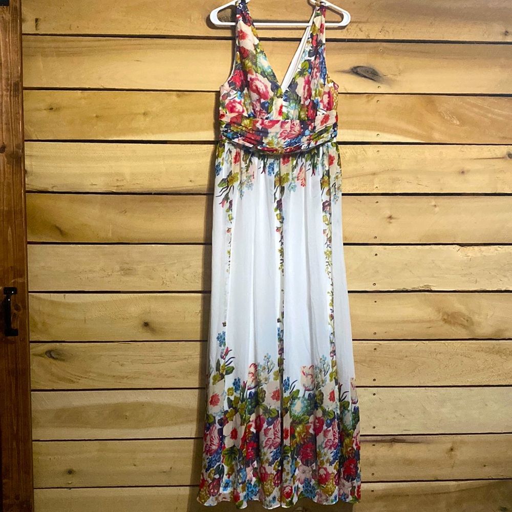 Women’s Floral Maxi Dress| Sleeveless dress| x-large dress